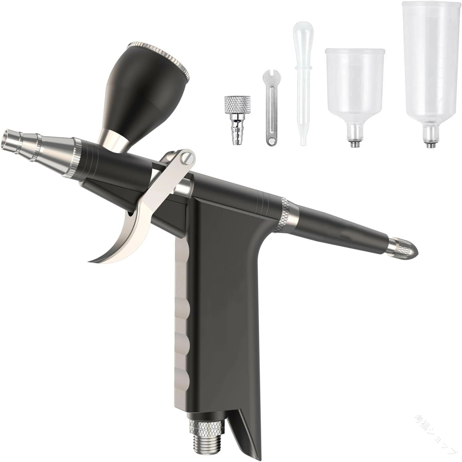 新型エアブラシ トリガー式 0.3mm ハンドピース ダブルアクション 塗料カップ分離型 エアーブラシ 塗装工具 プラモデル 軽量設計 充電式コンプレッサー対応 7cc 20cc 40cc塗料カップ付き カーモデル 下地塗装 DIY 初心者向け