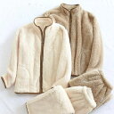 部屋着 モコモコ 冬 レディース ルームウェア 立ち襟 上下セット メンズ 室内着 フリース 厚手 暖かい 男女兼用 ジップアップ フリース部屋着 快適素材 保...