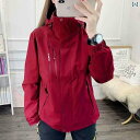 ウインドブレーカー レディース 春 秋冬 ジャケット 裏起毛 厚手 暖かい スリーインワン 大きめサイズ 取り外せるフード ジップアップ ボタン ポケット スタ...
