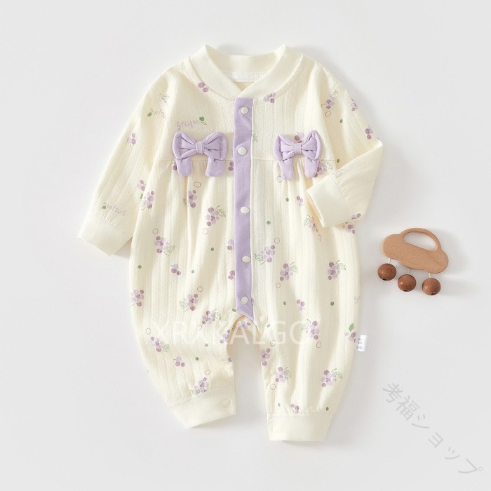 ロンパース 長袖 ベビー服 女の子 男の子 カバーオール キッズ コットン 薄手 吸汗速乾 25℃適用 赤ちゃん用 59 66 73 80 90cm ルームウェア 部屋着 インナー パジャマ 出産お祝い プレゼント 春秋向け快適素材