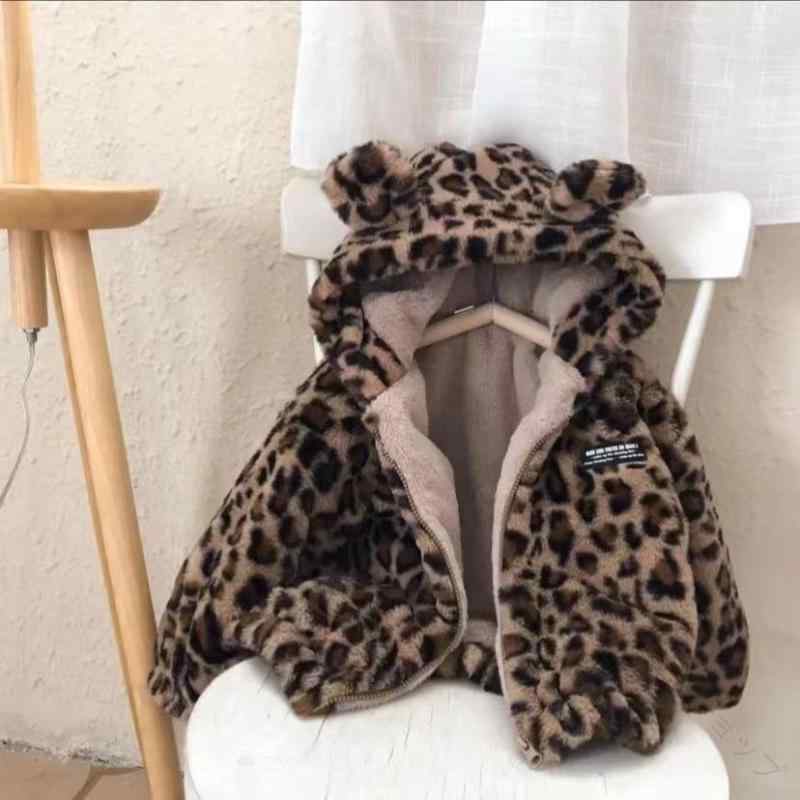 子供服 アウター ジャケット 秋冬用 ヒョウ柄 ボア フリース 厚手 男女兼用 80cm 90cm 100cm 110cm 120cm 130cm かわいい 個...