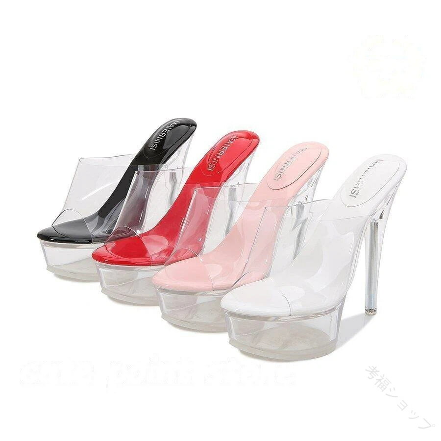 レディース ハイヒール キャバ サンダル 女性シューズ 厚底サンダル キャバヒール 14cmヒール サンダル キャバ嬢 シルバー 上品で華やかなデザイン 足長効果抜群 おしゃれなパーティー向けシューズ