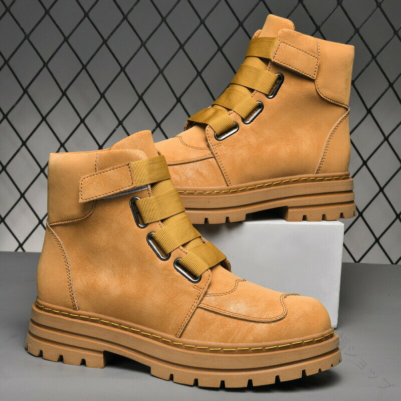 バイクブーツ レディース 本革 メンズ ワークブーツ 防水 ショートブーツ 厚底 サイドジッパー ハイカ..