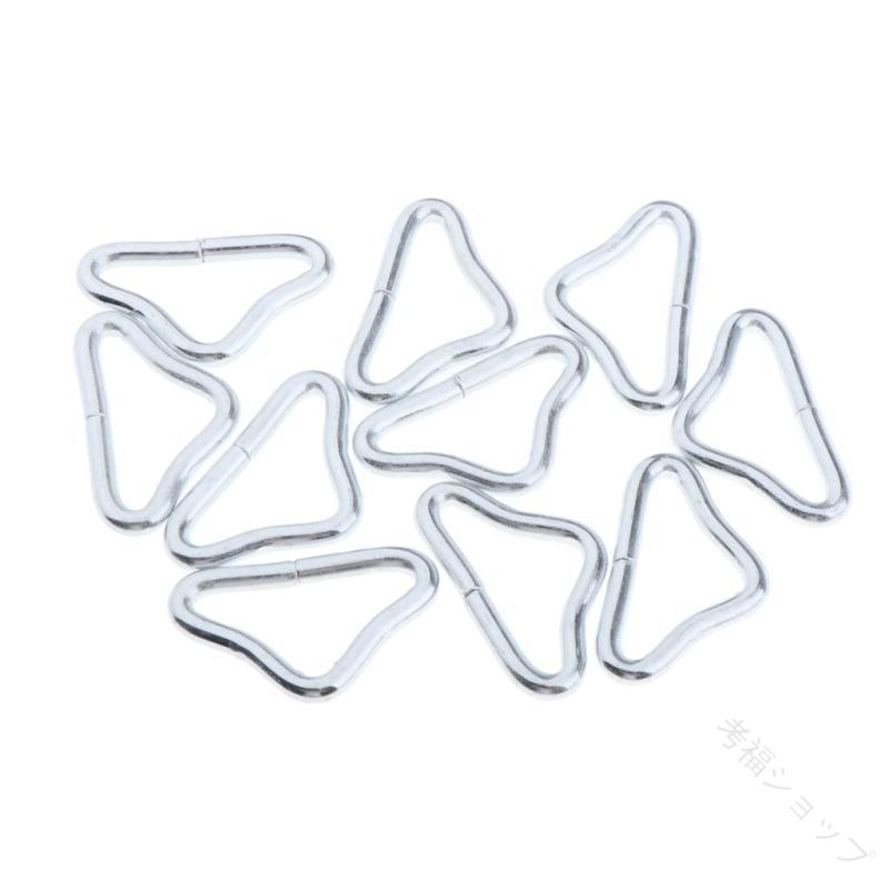 ストラップ用トライアングルリングバックルループ10個セットVリングトランポリンマットアクセサリータ..