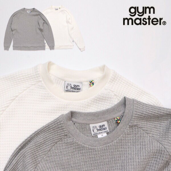 ジムマスター G633721 12oz ヘビーワッフルクルーネック 長袖 ロンT トップス ユニセックス メンズ レディース 大きめ リラックス ゆったり シンプル 無地 ヒートインナー 保温 厚めのコットン生地 高機能カジュアルウェア(4)