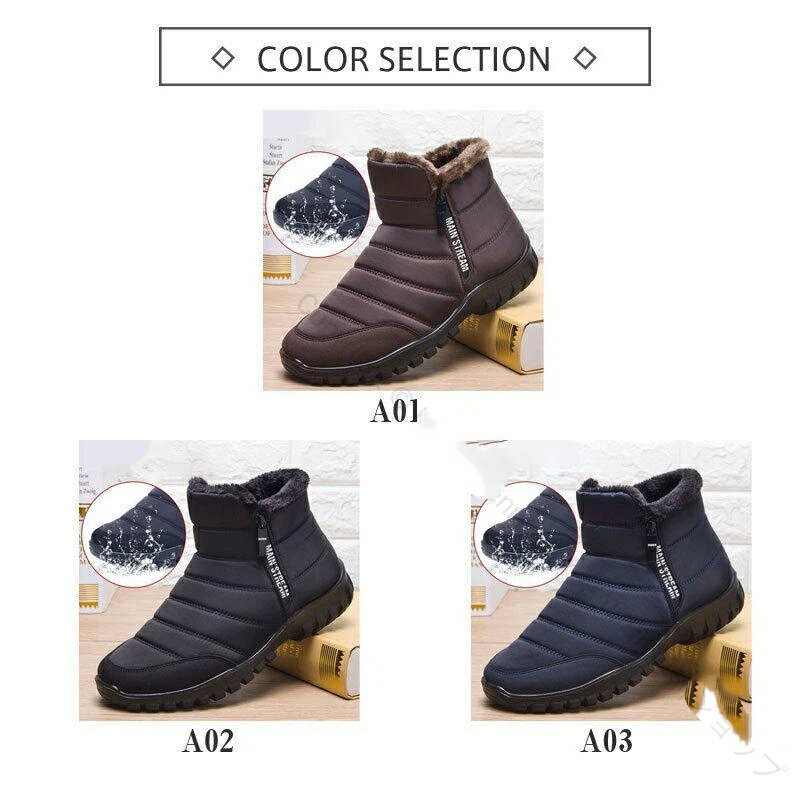 スノーブーツ メンズ ショートブーツ ムートンブーツ 秋冬用 暖かい 裏ボア 裏起毛 シューズ 防寒対策 アウトドア 雪靴 滑り止め おしゃれで歩きやすい靴 軽量設計 耐久性抜群 防水加工 男性用冬靴
