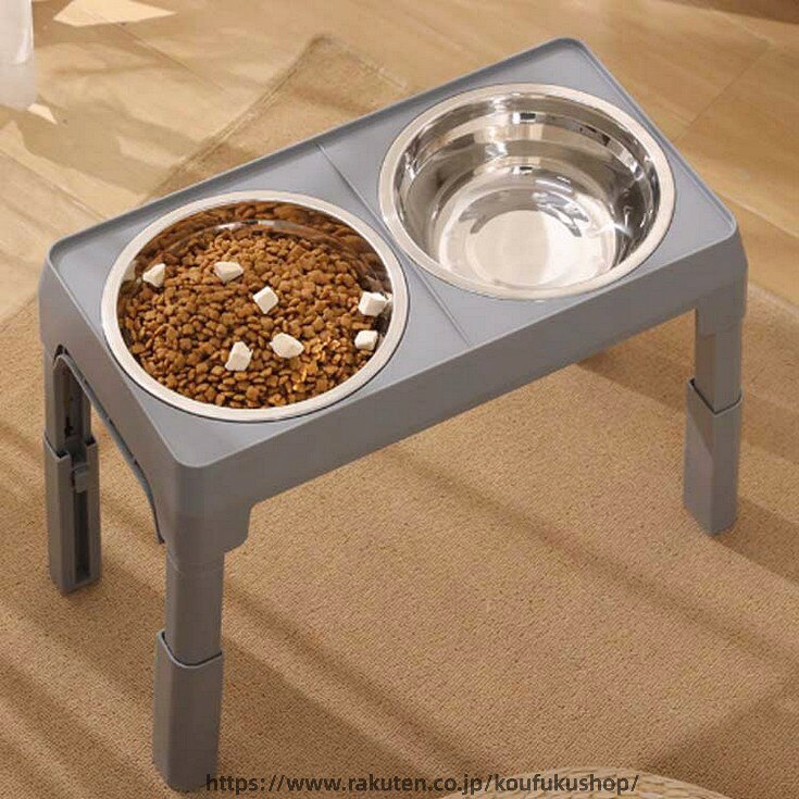 食器 昇降式 ステンレス 可能 折り畳み フードボウル 早食い防止 大型犬 5段階 犬...