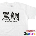 漢字Tシャツ「黒鯛」（半袖Tシャツ） 釣人・クロダイ・チヌ 海外 土産/おもしろ Tシャツ/ティーシャツ/おもしろtシャツ KA02-03 KOUFUKUYAブランド 送料込 送料無料