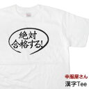 合格祈願 「 絶対合格する! 」高校受験 大学受験 tシャツ 受験対策 試験対策 願掛け お守り グッズ おもしろ Tシャツ 漢字 和柄 KA02-11 KOUFUKUYA 幸服屋さん 送料込 送料無料