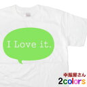 それ大好き！最高〜 メッセージTシャツ（半袖）「I love it.」 メンズ・レディーズ（おもしろ Tシャツ ティーシャツ tシャツ プレゼント ギフト）吹きだし MS12 KOUFUKUYAブランド 送料込 送料無料