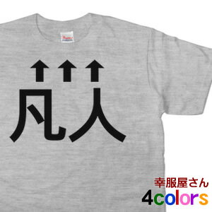 おもしろ漢字Tシャツ「凡人」（半袖Tシャツ）おもしろtシャツ 海外 土産 おもしろ Tシャツ ティーシャツ tシャツ プレゼント ギフト KA34 KOUFUKUYAブランド 送料込 送料無料