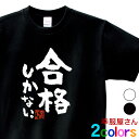 合格祈願 「 合格しかない。 」高校受験 大学受験 tシャツ 受験対策 試験対策 願掛け お守り おもしろ Tシャツ 漢字 和柄 男女兼用 オールシーズン 綿100% ホワイト/ブラック 140cm-160cm/S-XL ka500-13 KOUFUKUYA 幸服屋さん 送料無料 送料込み