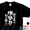 「 己の道は俺の努力で切り開く。 」合格祈願 受験 資格勉強 試合 スポーツ tシャツ 受験対策 試験対策 願掛け お守り おもしろ Tシャツ 漢字 和柄 男女兼用 オールシーズン 綿100％ ホワイト/ブラック 140cm-160cm/S-XL ka500-25 KOUFUKUYA 幸服屋さん 送料無料 送料込み