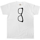 「メガネ」 だまし絵 Tシャツ 半袖 めがね・眼鏡 おもしろ ティーシャツ tシャツ プレゼント ギフト おもしろtシャツ os09k KOUFUKUYAブラン...