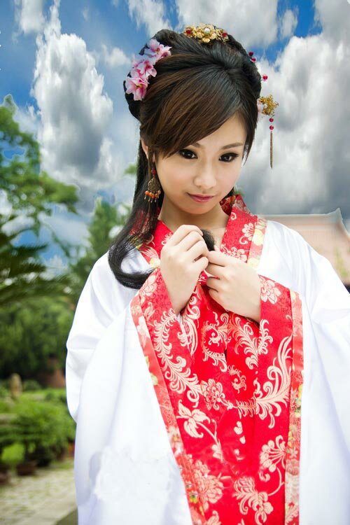 中国伝統の皇帝服(宮廷服) 貴妃服　女性用中華古装(赤色)