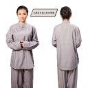 仏教服 居士服 女性居士斜め襟高級TR生地作成佛教服 仏教女性居士斜め襟服(上下セット)