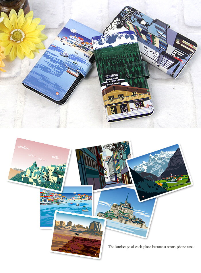 スマホケース OPPO Reno5 A 手帳型 ケース reno5a オッポ レノ5a デザイン 世界の絶景 巻田喜昭 adbox ストラップホルダー