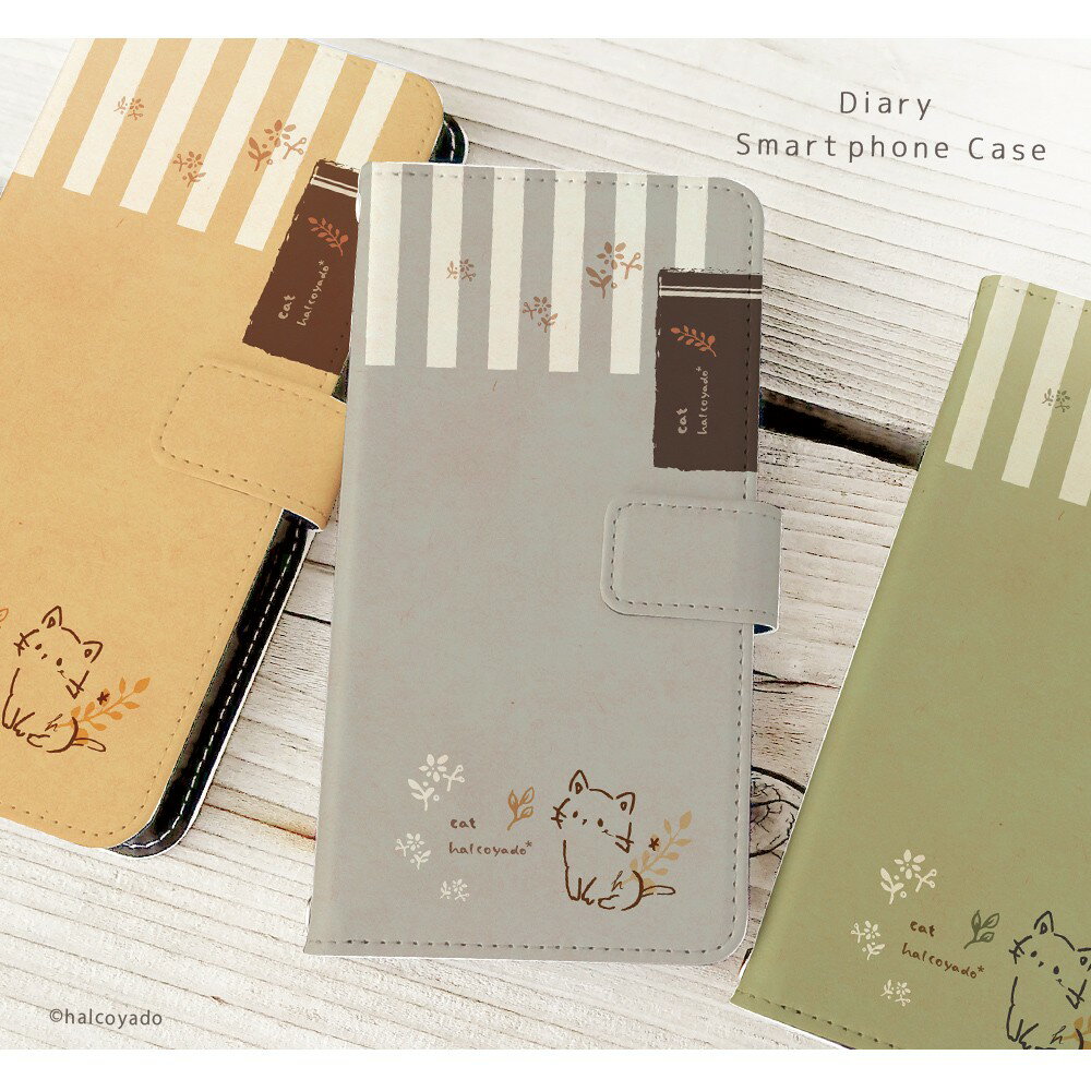 スマホケース iPhone 7 Plus ケース 手帳型 アイフォン7プラス カバー デザイン 猫08(ボタニカル) ねこ 猫 ネコ ボタニカル柄 北欧 くすみカラー 花柄 ドット 大人かわいい スマホカバー 携帯ケース ベルトなし ケース カバー