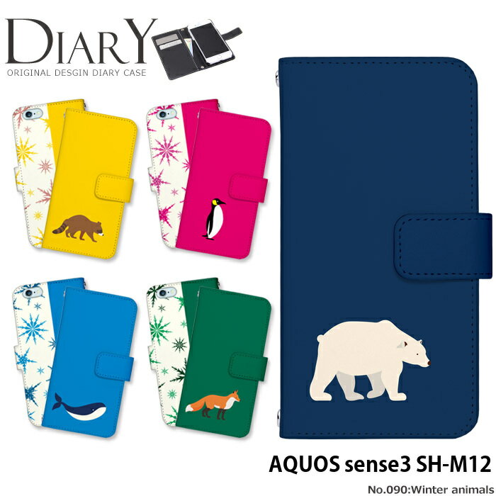 ޥۥ AQUOS sense3 SH-M12 Ģ  3 ǥ ̲  ڥ󥮥 winteranimals ȥåץۥ