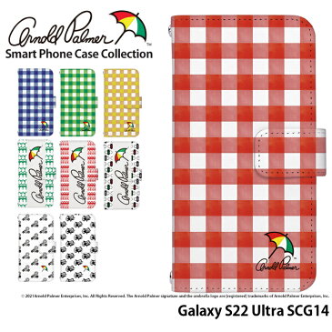 Galaxy S22 Ultra SCG14 ケース 手帳型 ギャラクシーs22 ウルトラ カバー スマホケース デザイン アーノルドパーマー ベルトなし マグネットなし Arnold Palmer ブランド かわいい ストラップホルダー