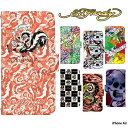 スマホケース iPhone Air ケース 手帳型 アイフォンエアー iphoneair カバー デザイン エドハーディー Ed Hardy 正規品 タトゥー 刺青