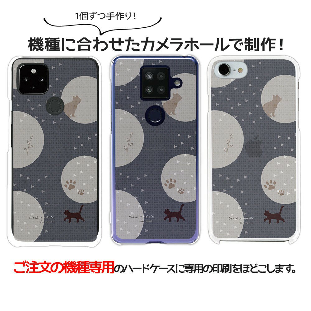 スマホケース ハード Galaxy A20 SC-02M ケース ハード ギャラクシーa20 カバー クリア デザイン 猫07(布地と雑貨風) 猫 ねこ 北欧 ドット柄 くすみカラー パステル レトロ 手書き風 イラスト