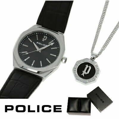 腕時計 ポリス POLICE ネックレス&腕時計セット REINGA SS クォーツ 電池式 メンズ ステンレス レザー PEWGA0040501 GN2102508 男性 ギフト プレゼント おすすめ 誕生日 クリスマス バレンタイン お祝い 正規品 新品 送料無料