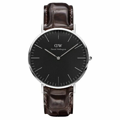 腕時計 ダニエル ウェリントン 40mm Daniel Wellington DW Classic Black York クラシック ブラック ヨーク DW00100134 ステンレス レザー ベルト ブラック シルバー ブラウン メンズ 男性 ギフト プレゼント おすすめ 誕生日 クリスマス バレンタイン お祝い 新品 送料無料