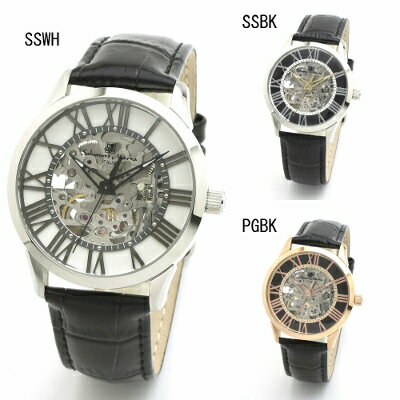新品 2年保証 送料無料 Salvatore Marra サルバトーレマーラ 腕時計 SM19153 メンズ 男性 ステンレス レザー 両面スケルトン シースルーバック 自動巻き 日本製 SM19153-SSWH SM19153-SSBK SM19153-PGBK
