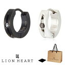 ピアス ライオンハート LION HEART ステンレス ペアライン フープ シングル 片耳 メンズ ピアス キュービックジルコニア(CZ) LHMP001 L...