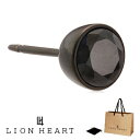 ピアス ライオンハート LION HEART ステンレス ペアライン スタッド 丸 マル シングル ピアス 片耳 メンズ キュービックジルコニア(CZ) LHM...