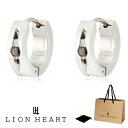 ライオンハート シルバーアクセサリー メンズ ピアス ライオンハート LION HEART 2点セット 両耳用 フープ ピアス LHMP001 LHMP001NS ステンレス 316L サージカルステンレス キュービックジルコニア メンズ レディース ユニセックス シルバー 男性 女性 ギフト プレゼント 誕生日 お祝い 新品 送料無料 正規品