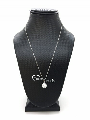 Tresor Paris トレゾアパリ ラウンド 取り巻き ネックレス HEARTS & ARROWS(ハート＆アロー) GENUINE CZECH CRYSTA Tresor クリスタル K18WGコーティング SV925 021863 シルバー