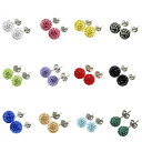 Tresor Paris トレゾアパリ 8mm ボール クリスタル ピアス チタン チタンニウム アレルギーフリー GENUINE CZECH CRYSTA Tresor 16007 20998 16491 16014 16011 16010 16426 16008 16006 16009 16012 16013