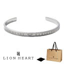 ブレスレット ライオンハート LION HEART ステンレス ペアライン メンズ ブレスレット カフブレスレット バングル LHMB003NS シルバー 男性...