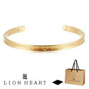 ブレスレット ライオンハート LION HEART ステンレス ペアライン メンズ ブレスレット カフブレスレット バングル LHMB003N ゴールド 男性 ...