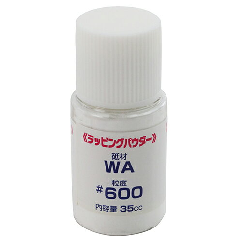 特長●凸凹・局面の研磨、錆落とし・擦り合わせ・表面研磨に最適です。●金型・バルブ・シャフトなどの凸凹・局面の研磨、錆落とし・擦り合わせ・表面研磨用研磨材です。●超硬・鋼・一般硬質金属・ステンレスなどの研磨に使用します。用途●WA-600研磨材。材質／仕上●WA材。仕様●サイズ：縦120mm×横73mm×奥行35mm。●粒度：600。●内容量：35ml。仕様2-注意●製品画像は代表画像(イメージ)の場合が御座います。●製品の仕様、外観等は予告なく変更される場合が御座います。●製品の色、サイズなどを含む製品の詳しい仕様はメーカーホームページ等にてご確認ください。JANコード●4955571850034