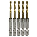 SK11 六角軸Tin鉄ドリル 微短 3.5mm 5pcs 【何個でも送料据え置き!】