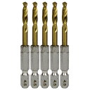 SK11 六角軸Tin鉄ドリル 微短 4.5mm 5pcs 【何個でも送料据え置き!】