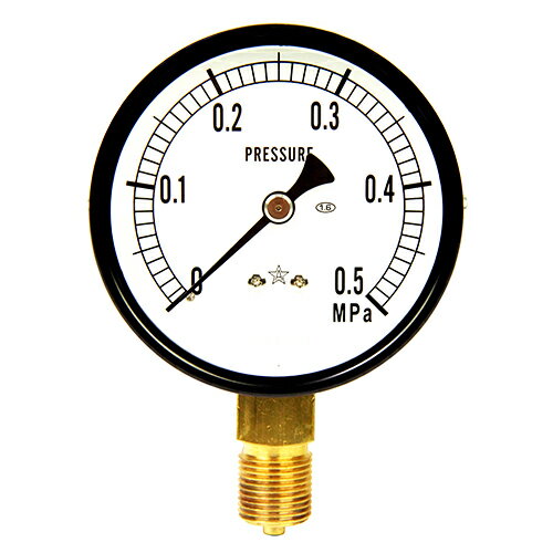 右下精器 汎用圧力計A75・G3/8 S-31・0.5MPA