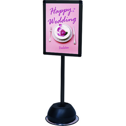 TOKISEI 常磐精工 屋外ポールサインスタンド A3片面ブラック (1台) 品番:BOPSSA3K