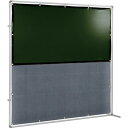 吉野 遮光火花兼用衝立 接続型 2×2 固定足(ダークグリーン×A種シート) (1台) 品番:YS22JFDGBW