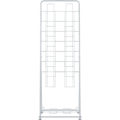 アールエフヤマカワ パンフレットスタンド7段ダブル (1台) 品番：RFPFSDBWH