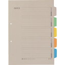 キングジム KING JIM カラーインデックス A4タテ型 5色5山6枚1組 2穴 (1冊) 品番:907G
