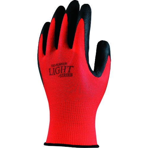 おたふく手袋 作業手袋 すべり止め背抜き手袋 A−375レッド13G天然ゴム背抜5P L (1組) 品番：A-375-RD-L