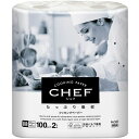 Kao 花王 キッチンペーパー 業務用CHEFたっぷり吸収 Mサイズ 100枚×2ロール (1Pk) 品番:369260