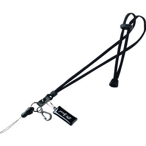 サンワサプライ ネックストラップ（丸紐、ブラック） (1個) 品番：DG-ST8BK
