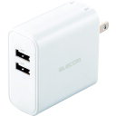 エレコム ELECOM AC充電器 24W USB Type-A(メス)2ポート ホワイト (1個) 品番:MPA-ACU05WH