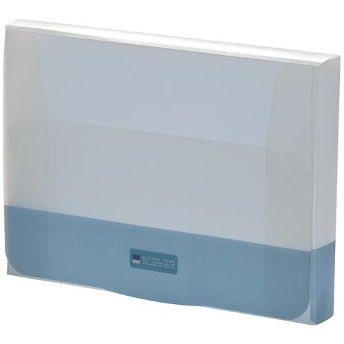 リヒト LIHIT クラッチケース ブルー A4 (1冊) 品番：G5900-8