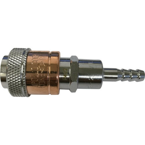 小池酸素 アポロコック(ソケット) ホース用 適用流体燃料ガス 接続サイズφ6 S1A02112 (1個) 品番:AS-2-6